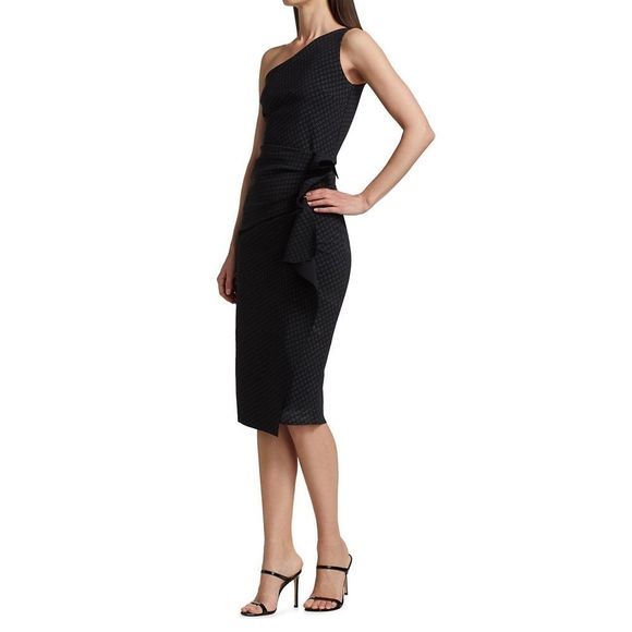 NWT Chiara Boni La Petite Robe Nihal Printed One-Shoulder Dress Size 6 $750 - Picture 3 of 10